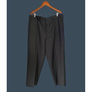 Structure Mens Dress Pants 38x30 Pinstripe Black Polyester/Viscose Trousers